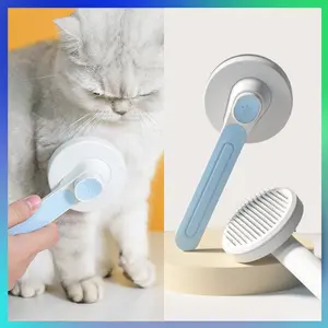 [Pet Grooming Brush]One-Click Hair Removal for Dogs & Cats - De-Matting Shedding Control, Massage Comb Auto Fur Removal🐾