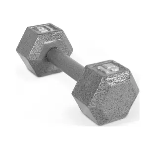 Barbell 15lb Cast Iron Hex Dumbbell, Single, Ideal for Strength Training