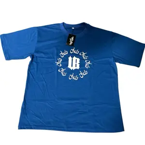 Unbothered Ered Blue T-Shirt with White Text Design