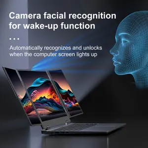 Morostron Triple-Screen Folding Laptop 16-Inch Intel i7 32GB RAM 1TB SSD 15000mAh Battery with 10.5-Inch Side Screens for Efficient Multitasking