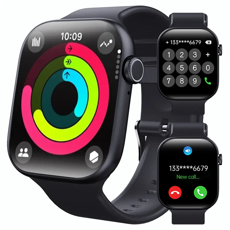 2025 New Fashion Touch Screen Smart Watch with Answer/Make Calls, Message Reminder, Multifunctional Fitness Watch with 100+ Sports Modes, DIY Watch Di