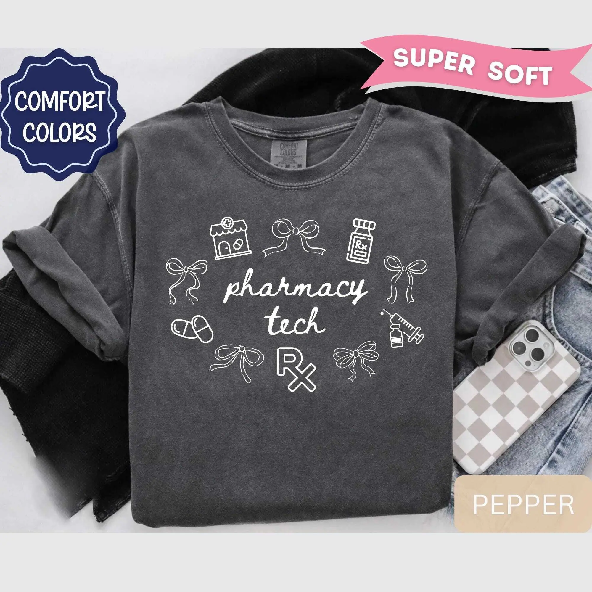 Pharmacy Tech T-Shirt, cute Pharmacist Tee, Pharmacy technician Gift,  Pharmacy Work Gift