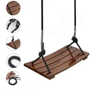 Wooden Swing Set, Hanging Swing, Indoor & Outdoor Backyard Play Equipment, Suitable for Adults, Load Capacity 440lbs, Birthday Gift