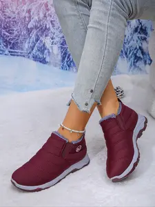 Winter Warm Cotton Shoes for Men & Women, Thickened Fleece Lining Snow Boots, Casual Mid-Calf Footwear for All Seasons