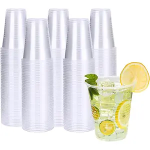 300 Pack Plastic Cups, oz-Clear Disposable Drinking Cups for Cold Beverages, Transparent Party Cups, BPA-Free