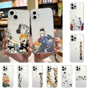 Amine H-Haikyuus Phone Case Soft Transparent Case  For IPhone 17 16 1514 13 12 11 Pro Max Mini Plus Shockproof Cover Case