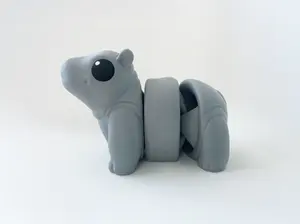 Benny's  Chunky Hippo Fidget Toy- - High-Quality 3D Printed Articulated Hippopotamus for Tabletop Tactile Play & Stress Relief
