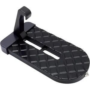 Car Door Step, Multi-Foldable Aluminum Alloy Roof Rack Car Step, Easy Access Door Step for Car Roof, 6.3 x 3.2 inches, Universal Fit for Cars and SUVs, Black