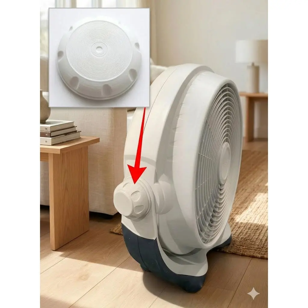 Lasko Wind Machine Fan Knob Repair Replacement Part, 2-Pack for 20 in 3300/3302 Models, Ergonomic Design, Hand-Tighten, Adjust Angles, Durable Construction