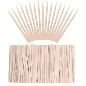 400pcs/set Wood Body Hair Removal Wax Mini Stirring Stick, Wooden Wax Sticks, Wax Spatulas Wax Applicator Craft Sticks for Hair Eyebrow Removal, Multi-use Home Waxing Kit