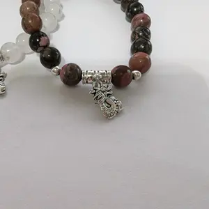 Chinese Dragon charm crystal bracelet