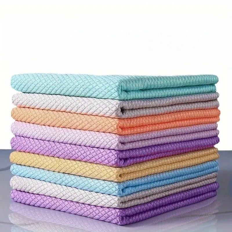 Random Color Super Absorbent Microfiber Cleaning Rag, 10pcs Reusable Cleaning Cloth, Absorbent Detailing Cloth, Microfiber Cleaning Cloths, Streak-free & Lint-free Magic Cleaning Cloth for Glass Mirror Window Car, Soft Cleaning Towel, Microfiber Rags