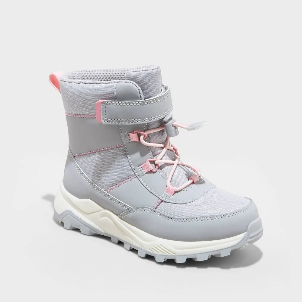 Cat & Jack Kids' Noah Waterproof Hiker Winter Boots - Faux Fur Trim