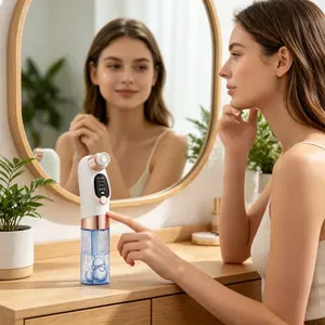 New small bubble blackhead removal device for home use - facial pore cleaning, oxygen infusion device, electric hydrating device, beauty instrument, ultra-fine beauty pore treatment with small bubbles.