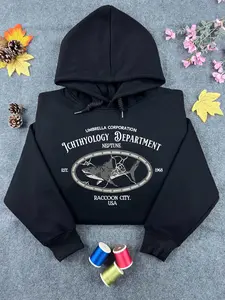 Resident Evil Shark Neptune Embroidered Sweatshirt, RE1 Gamer Apparel, Cozy Gift