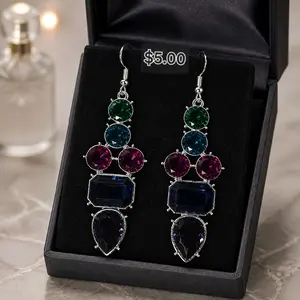 Multi-Color Fishhook Earrings