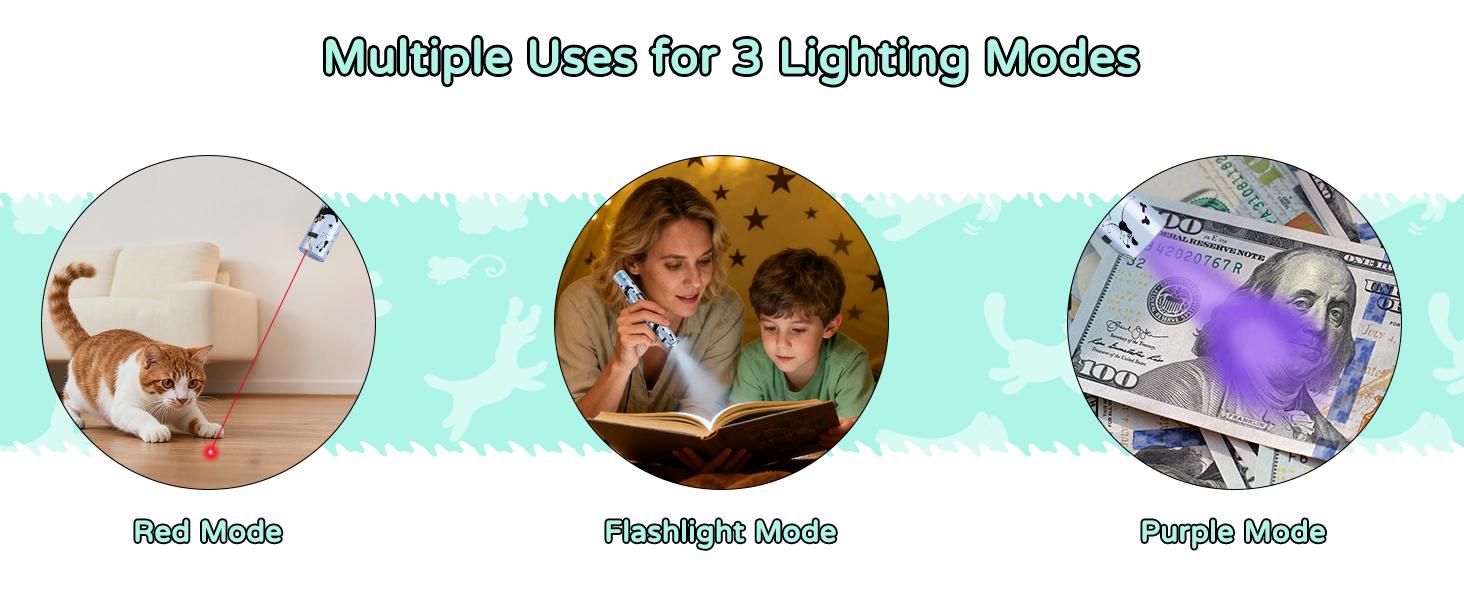 TBTeek Cat Toy, Battery Screen, Cute Fun Creative Body, Rechargeable, 7 Adjustable Patterns, Interactive Kitten Pet Dog Chase Toy for Fun Chase Play Exercise (1pcs)