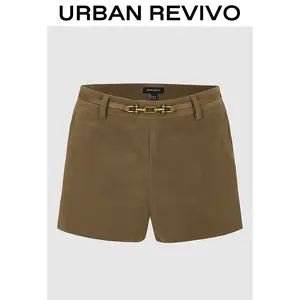 URBAN REVIVO Shorts UWG650068 Casual Outfit 2025 Women Clothing Girl Elegant Fashion Trendy and Versatile OOTD Womenswear Bottom