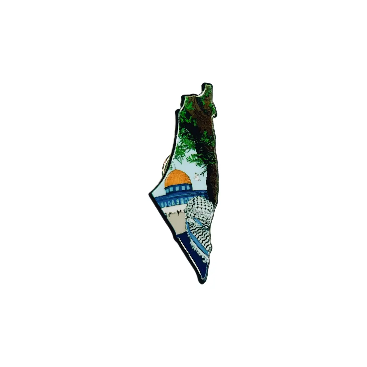 Palestinian Al Aqsa Hard Enamel Badge / Pin / Brooch with premium backing