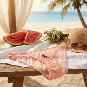 Women's Sexy Cartoon Underwear Funny Letter Print Panties - Naughty Thong Briefs Comfortable Breathable Cotton Lingerie Perfect for Daily Wear Fashion Style Ladies Intimate Apparel