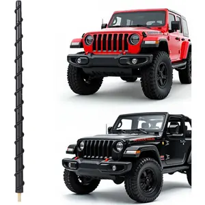 Antenna For Jeep Wrangler,Gladiator JL JK JT Rubicon Sahara 2007-2025, Internal Copper Coil for Enhanced Reception, 13 inches Flexible Rubber Antenna Replacement Accessories