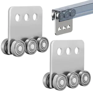 2 count 6 Wheel Trolley Assembly Rollers Six Bearing Trolley Assembly for unistrut 1-5/8" Wide and All 1-5/8" or Taller Strut