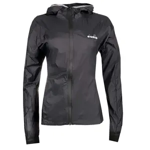 diadora Womens Be One Jacket Running Athletic Outerwear  - Black