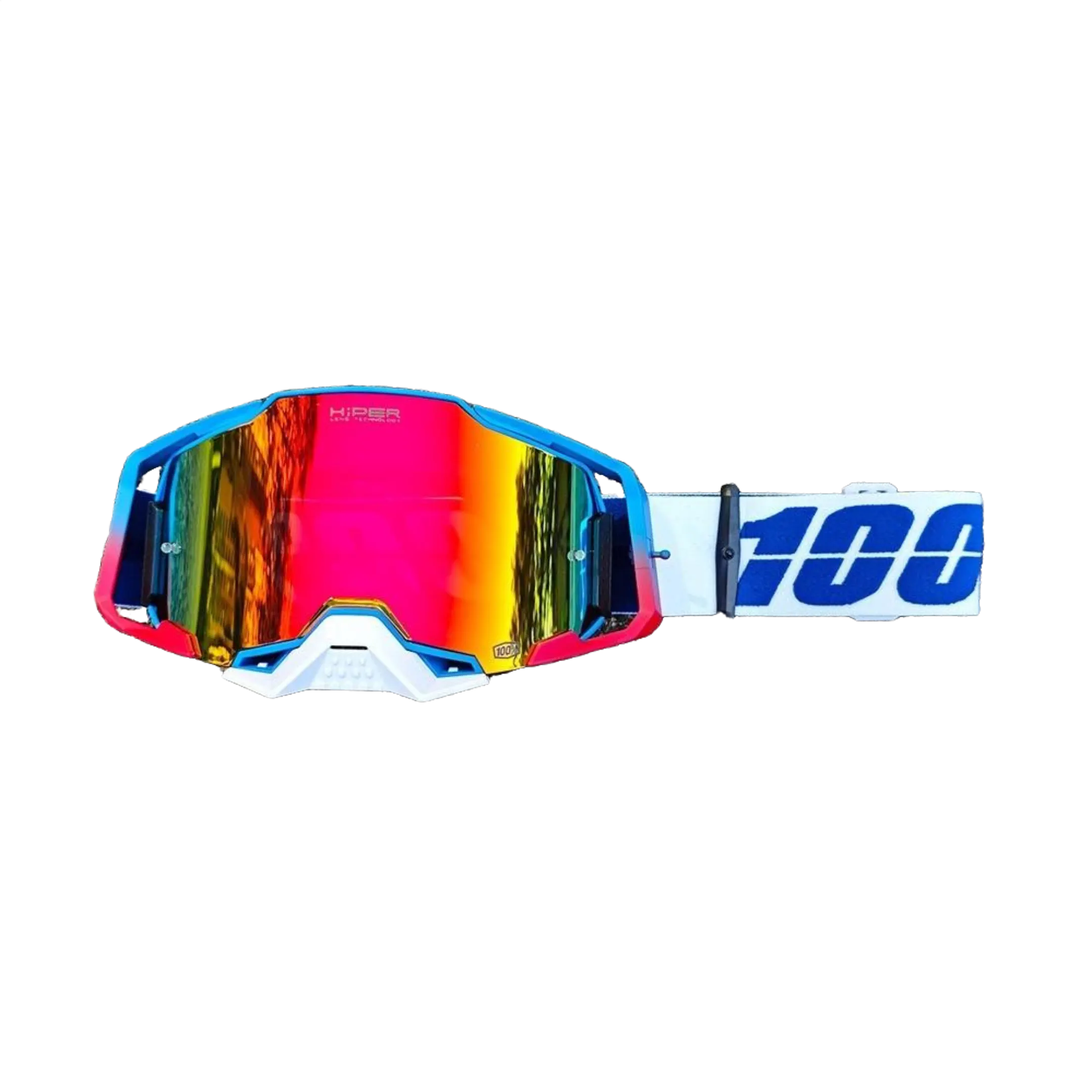 100% Armega Champion Grade  Goggles C1-blue Lenses Off-Road Motorcycle Goggles Dustproof Ski Goggles Bike Glasses Sports Cycling Sunglasses Men's and Women's Multisport Goggles snow