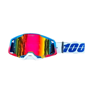 100% Armega Champion Grade  Goggles C1-blue Lenses Off-Road Motorcycle Goggles Dustproof Ski Goggles Bike Glasses Sports Cycling Sunglasses Men's and Women's Multisport Goggles snow