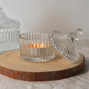 Glass Jar Powder Puff Organizer Set, Large Body & Face Velvet Applicators, Premium Storage Container, Decorative Glass Jar, Vanity Essential, Soft Washable Reusable Velour Face Body Glitter Puffs for Wet Dry Makeup Application