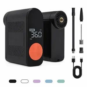 Cordless Tire Inflator, 150 PSI Portable Air Pump with Digital Pressure Display, Rechargeable Air Compressor for Cars, Bikes, Motorcycles and Balls detection