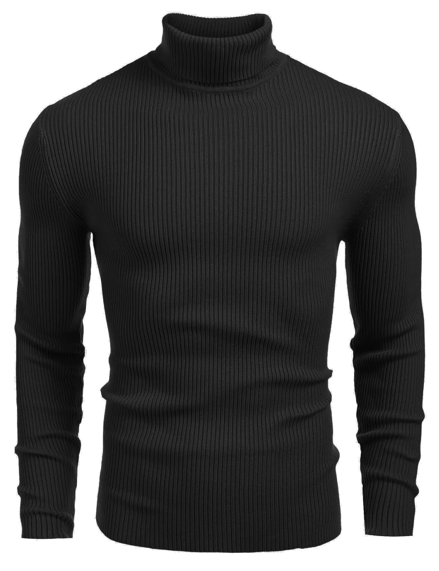 Coofandy Fall Outfits Men's Knitted Ribbed Turtleneck/High Neck Slim Fit Basic Sweater - Best Choice in Winter Casual Fabric Knitwear Menswear Soft Ja