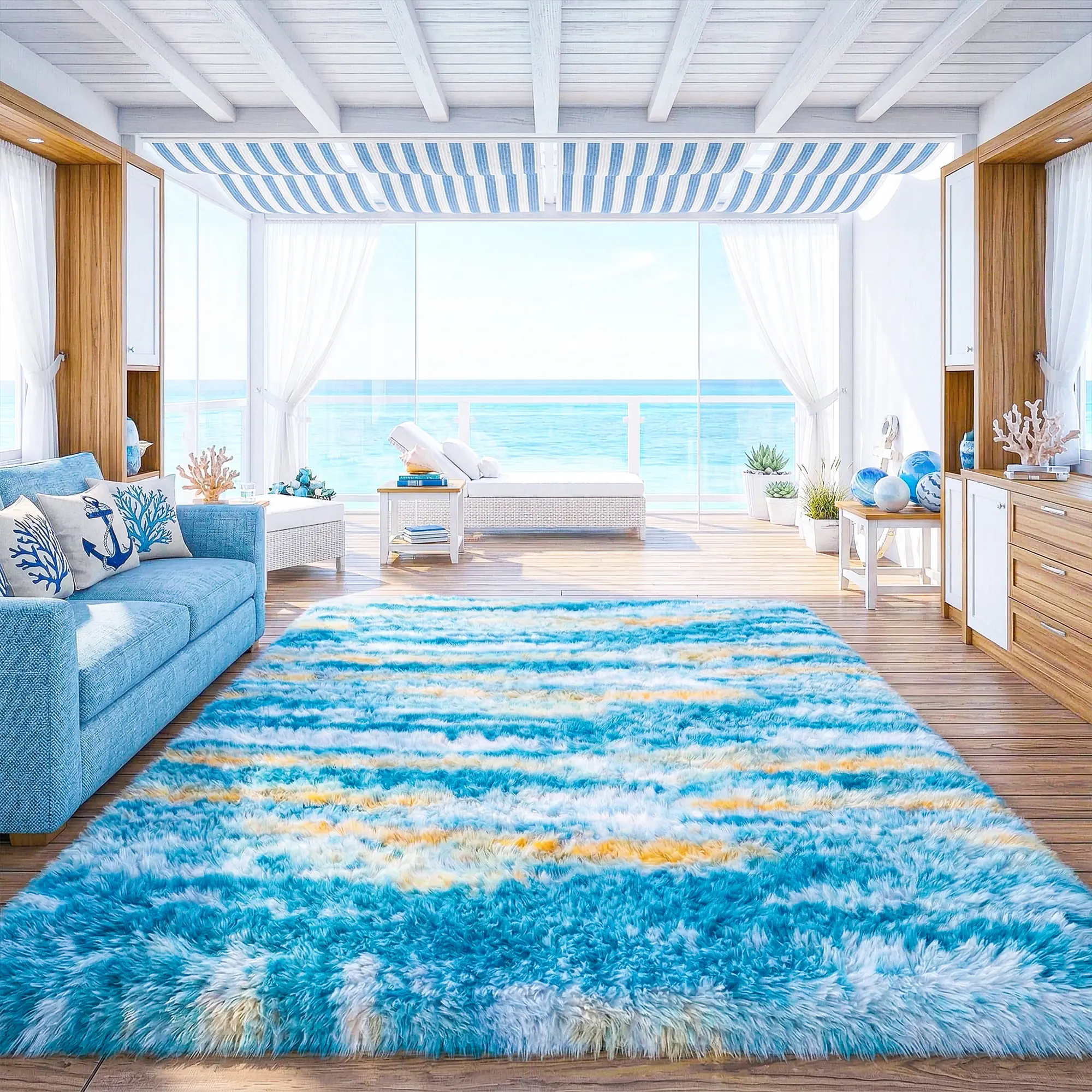 BOOPBEEP Soft Modern Indoor Large Shaggy Rug, For Bedroom Living Room Dinning Room Dorm, Home Decoration, Non-Slip Plush Fluffy Area Rugs, Comfy Accent Floor Carpet ,Room Decor