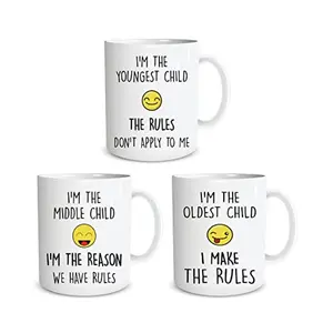 Personalized [SEND CUSTOM VIA MESSENGER] Option Youngest Or Middle Or Oldest Child Rules Mugs, Ceramic Coffee Mug