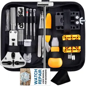 Watch Repair Kit,  187 count Watch Tool Kit with Watch Link Pin Remover Tools and Watch  Case  for Watch Strap Remover, Watch  Replacement, Watch Band Sizing, Watch Repair