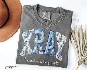Comfort Colors Xray Technologist Shirt, Floral Faux Patchwork Radiology Tech Tee, Rad Tech Gift, Radiology Grad Gift, Radiology Department