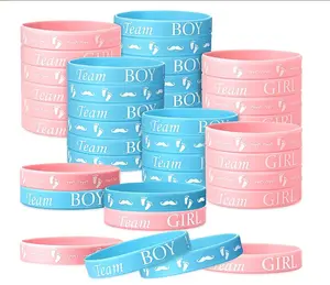 30 Pcs Gender Reveal Bracelets Set,Including 15 Team Boy Silicone Wristbands and 15 Team Girl Bracelets for Gender Reveal Ideas Party Supplies Decorations,Christmas Gifts,Hand Tools Kits