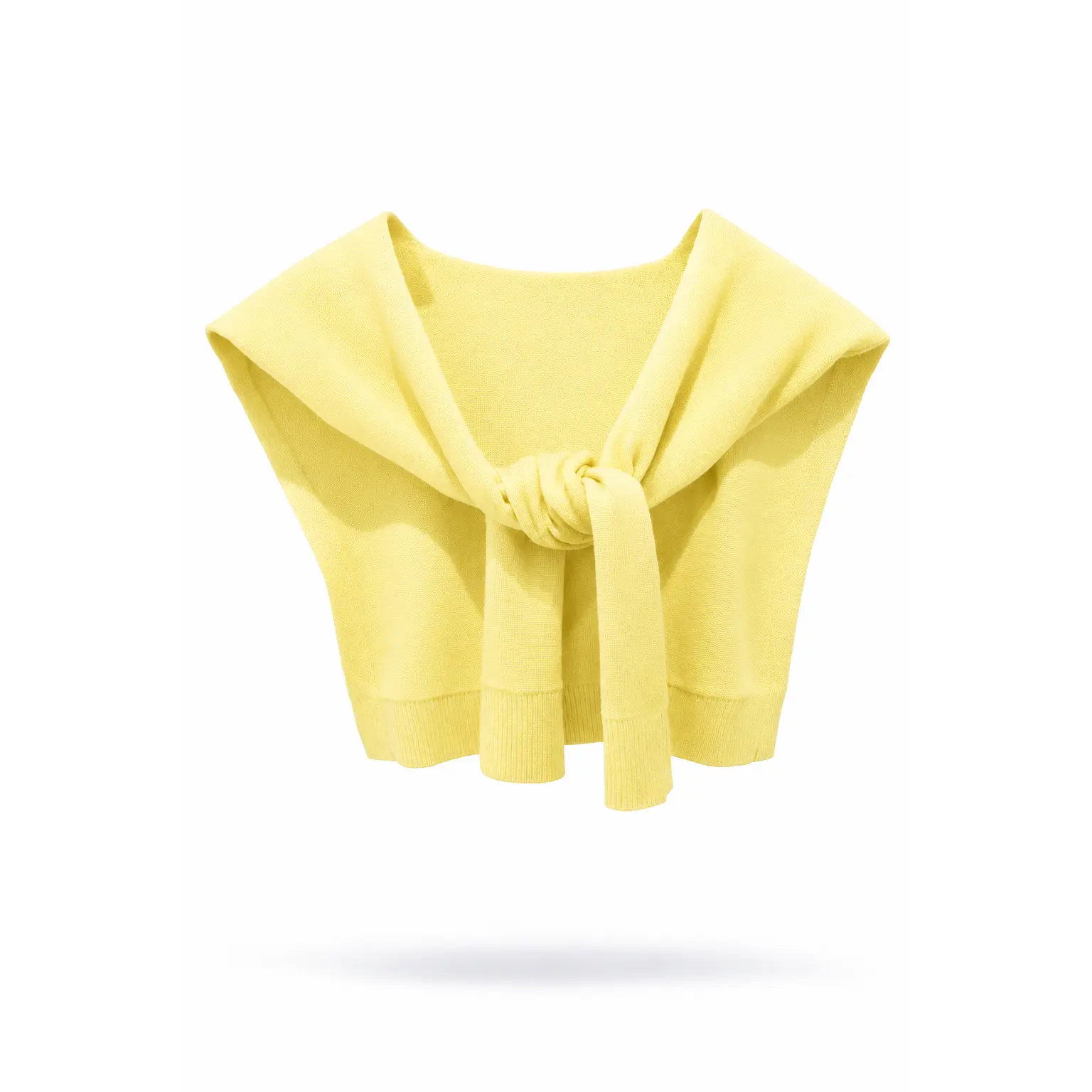 Solid Preppy Mock Sweater Wrap - YELLOW (OS) (Pack of 6)