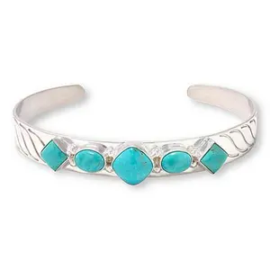 Mine Finds by Jay King Gallery Collection Multi-Stone Baja Turquoise Cuff Bracelet