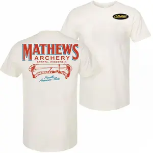Mathews Archery Proudly American Made T-Shirt, Unisex Short Sleeve Casual 100% Cotton, Tactical Gear for Hunting Lover, Top Menswear