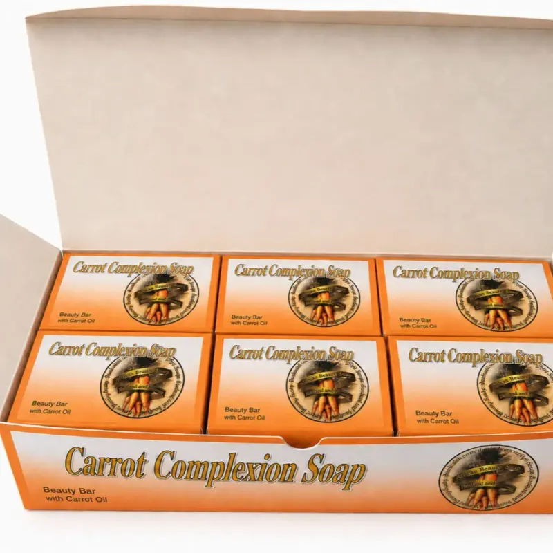 Gentle Carrot Complexion Bar Soap Body Care Set, 12-Piece for Daily Bath & Shower Use