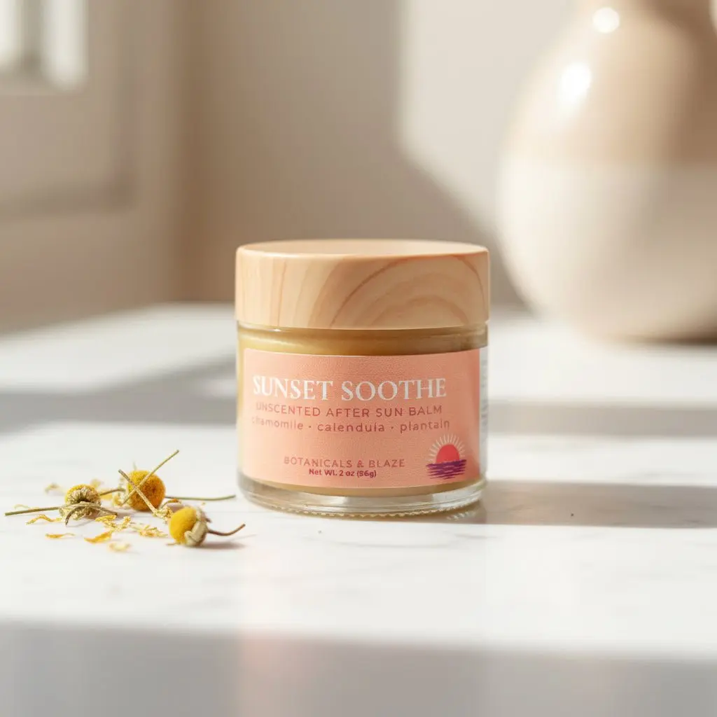 Soothing Treatment Balm with Chamomile and Calendula - After Sun Moisturizers to Restore and Calm Irritated Skin, Body Care for Sunburns and Bites, Sensitive Skin
