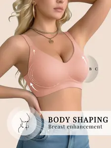 Jelly Strip Soft Support Shaping Bra, Wire-Free Full Coverage Design, Hide Underarm Fat And Shape Beautiful Back, Natural Lift Enhance Bust Shape, Slim Fit Not Bulky, Create Perfect Body Curve