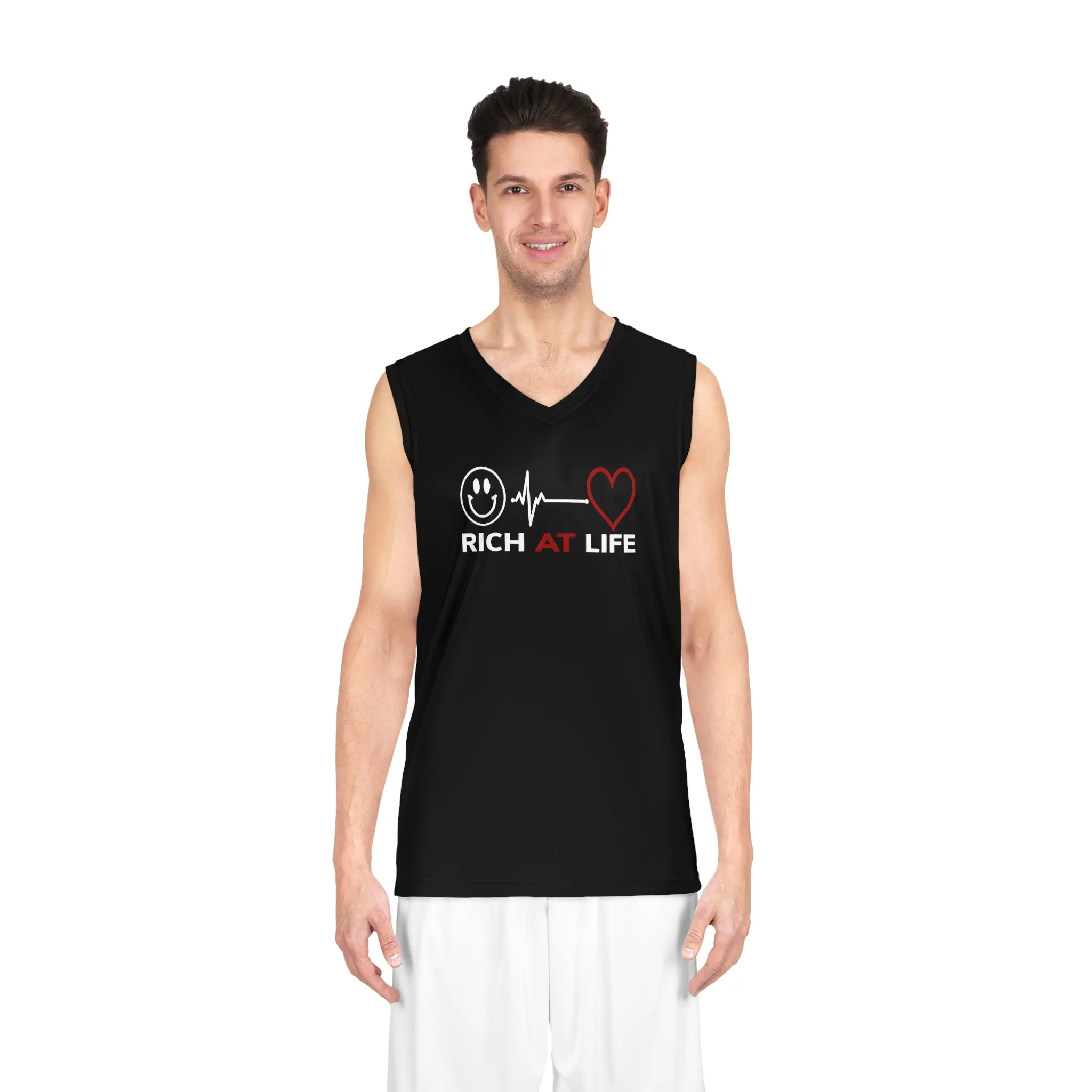 Rich At Life Custom Basketball Jerseys - Moisture-Wicking and Odor-Resistant