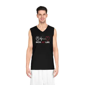 Rich At Life Custom Basketball Jerseys - Moisture-Wicking and Odor-Resistant