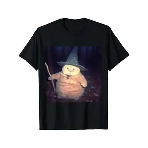 Wizard Cat Halloween T-Shirt – Funny Cat Meme Graphic Tee for Men & Women, Spooky Cute Halloween Casual Cotton Top, Soft Unisex Streetwear Gildan 5000 Heavy Cotton Shirt, Perfect Gift for Halloween Party & Cat Lovers 🎃 🐱