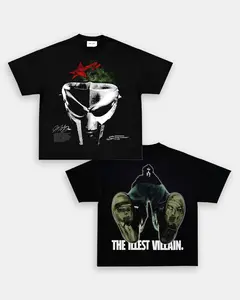 MF DOOM V3 TEE -  Double Sided Prints - Vintage Graphic - Unisex Heavy Cotton Tee - Casual Classic T-Shirt