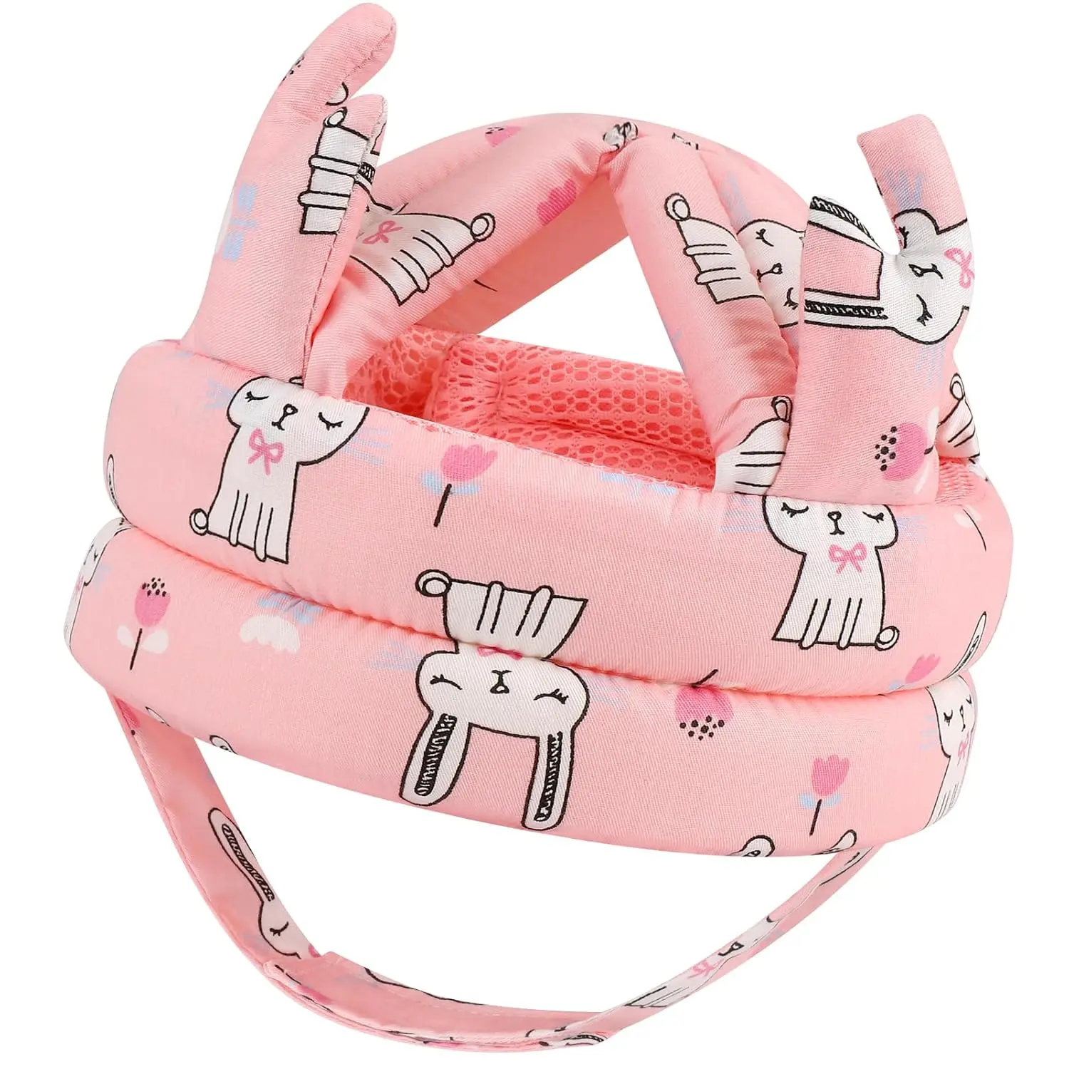 Summer Spring Gift Baby Head Protector for Crawling Walking, Cute Baby Helmet Adjustable Infant Safety Cap, Breathable Protective Cap Kids Headguard Soft Cushion, Anti-Collision Toddler Helmets for 6m-24m Girls Summer Spring Gift