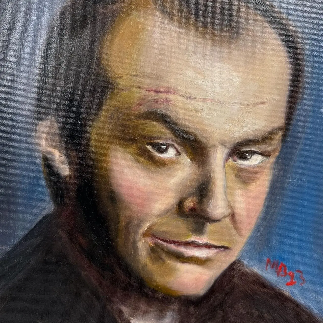 11x14 oil on canvas Jack Nicholson--=%2=-=%2=-- Poster Ornaments Artistic Room Decoration Paint Painting--=%2=- wall=%2=----=%2=-=%2=--