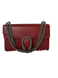 Pre-owned GUCCI Leather Shoulder Bags Diorissimo Dionysus Red Shoulder Bag